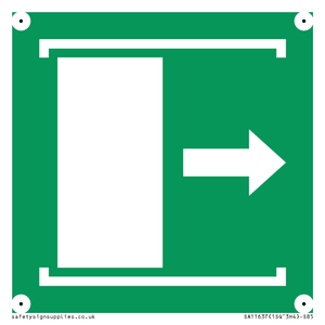 E033 safe condition door slides right to open